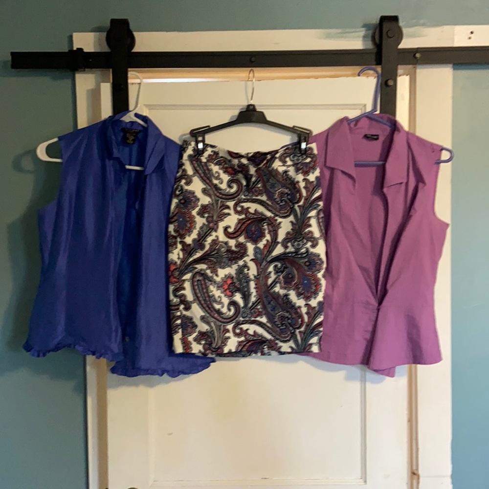 3 pieces 2 shirts 1 skirt ( will sell separate)